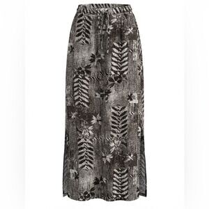 J JILL WOMENS LONG SKIRT SIZE 8 BROWN AND TAN PATTERN